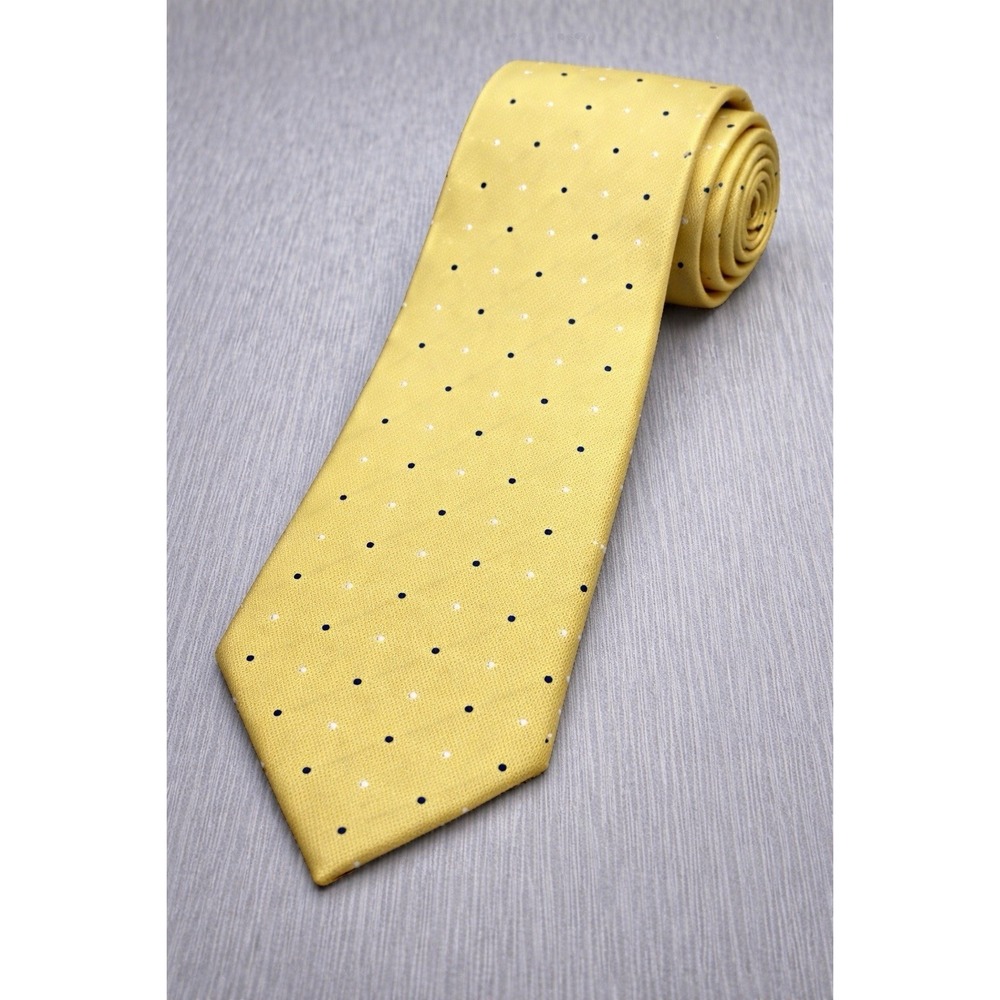 Canali Silk Tie Navy Polka Dot Made In Italy Luxury Designer‎ Classic